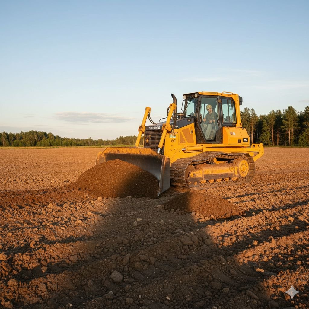 Land grading Laurens County - bulldozer leveling cleared land in Dublin GA