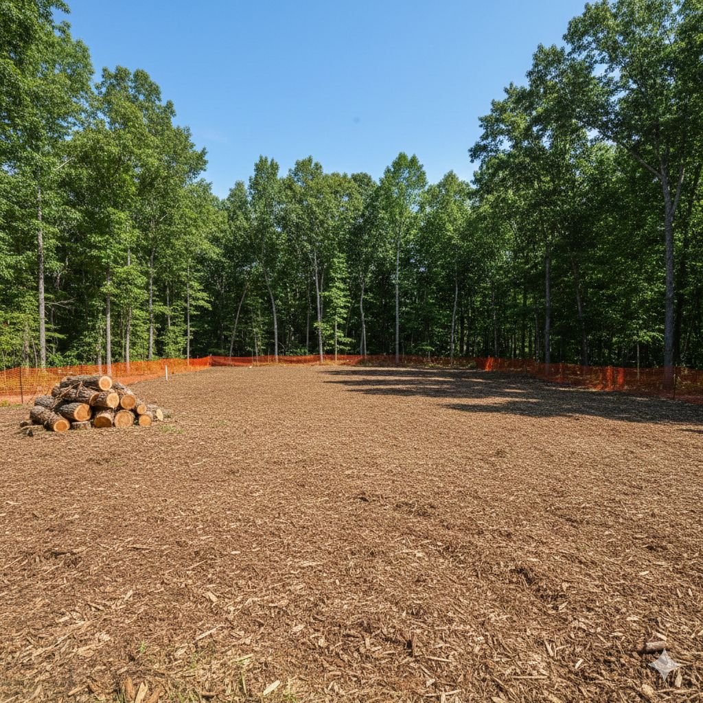 Lot clearing service in Dublin GA - cleared residential lot ready for construction